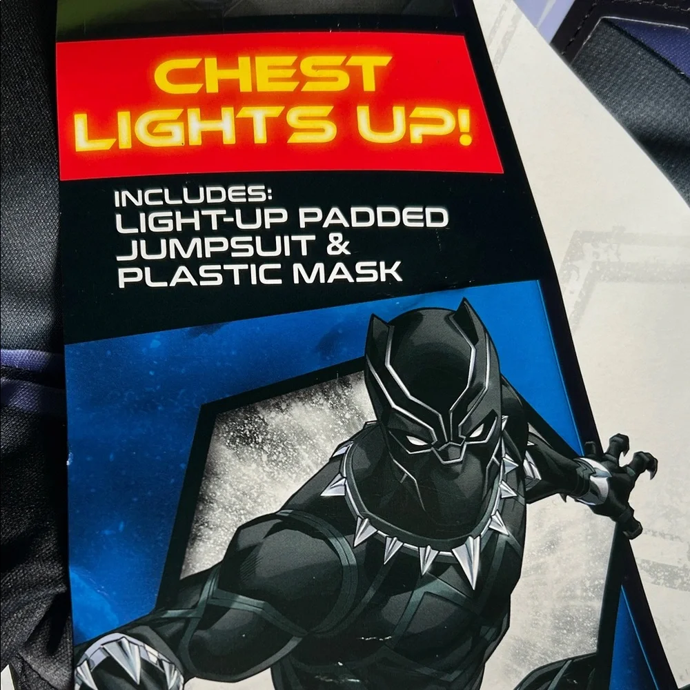 Marvel Black Panther Kids Costume with Light-Up Chest
